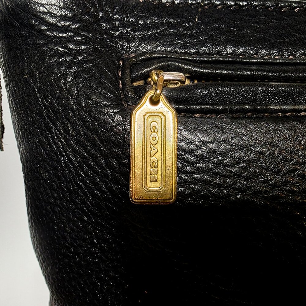 Coach Vintage Black Pebble Leather 4903 Sonoma Flap Crossbody Handbag EUC - Picture 11 of 11
